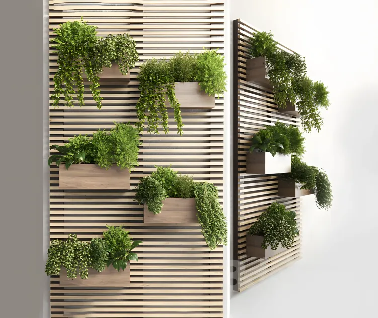 Indoor plant plant stand wood vase