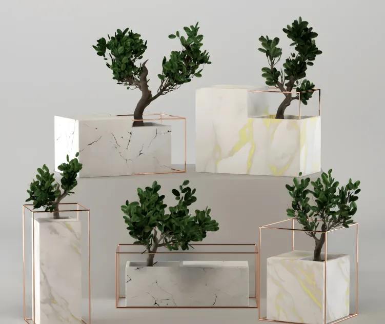 Marble flower pot collection