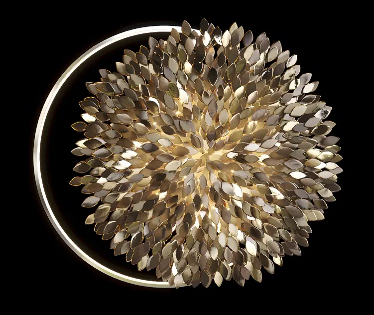Wall sculpture artetfloritude with lighting