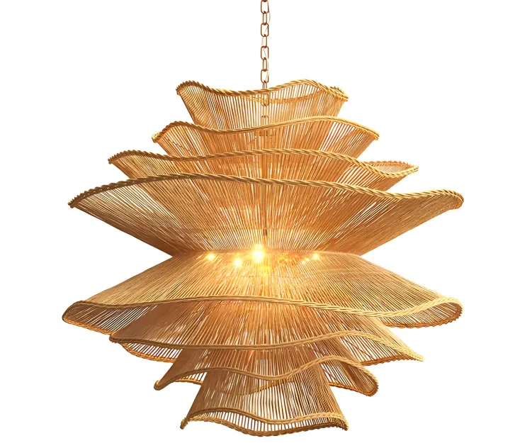 Alondra chandelier large rattan