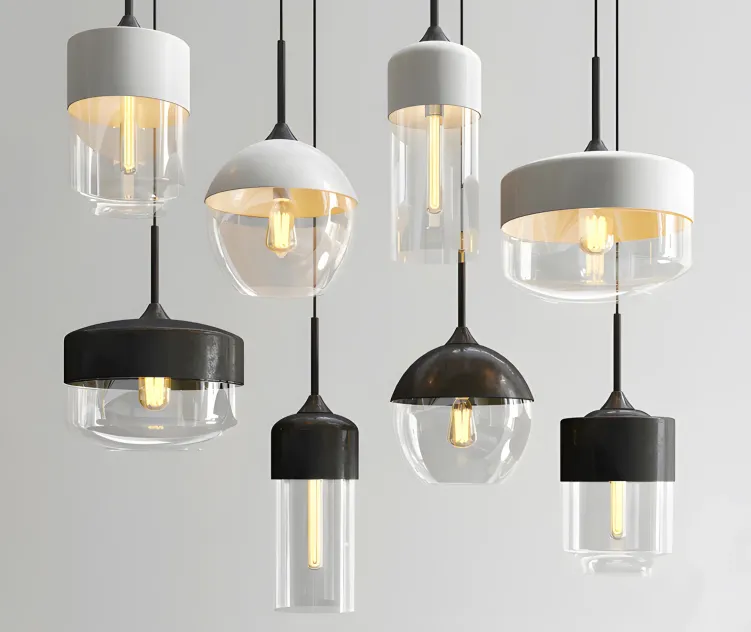 Amber pendant lights