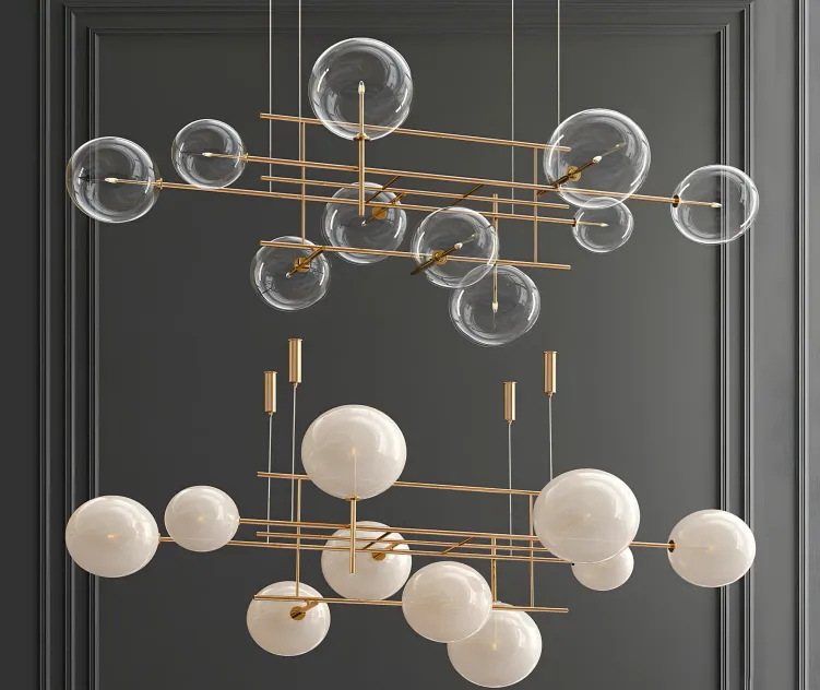 Bolle galotti orizzontale suspension chandelier