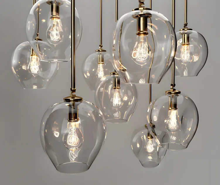 Branching bubble lamp by lindsey adelman clear gold