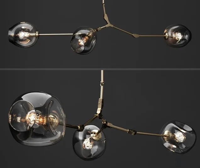 Branching bubble lamps by lindsey adelman dark gold