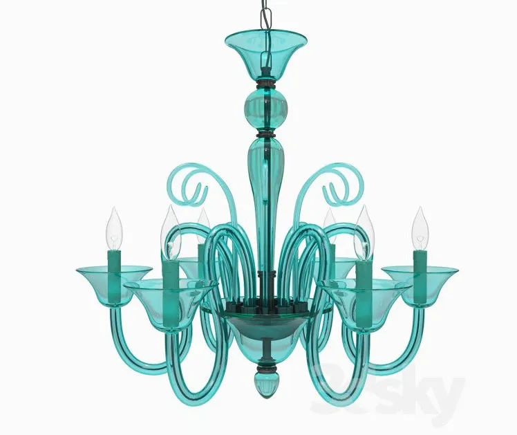 Calais Chandelier Aquamarine