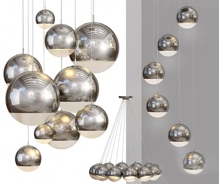 Ceiling lamp mirror ball