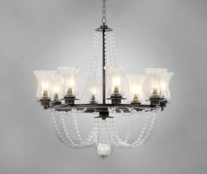 Chandelier arte lamp malia alm bk