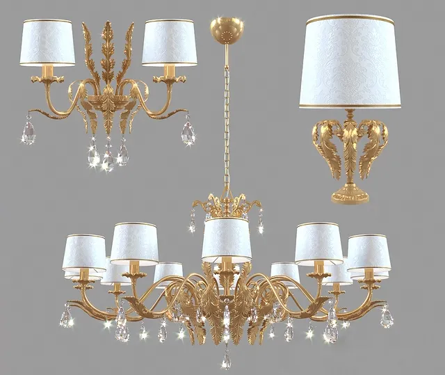 Chandelier lamp sconce masiero acantia