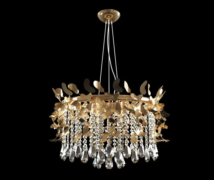 Chandelier pendant crystal lux romeo sp gold