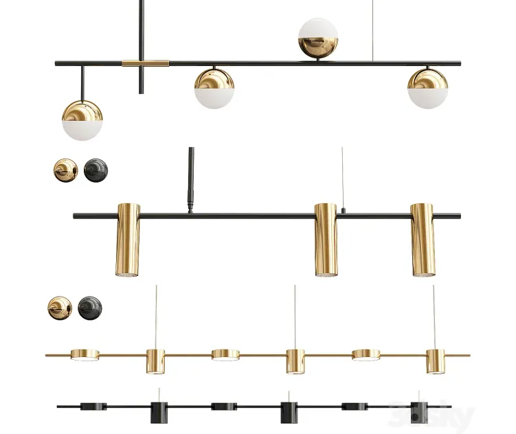 Collection linear chandelier