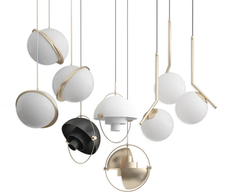 Collection pendants set lee broom gubi lux