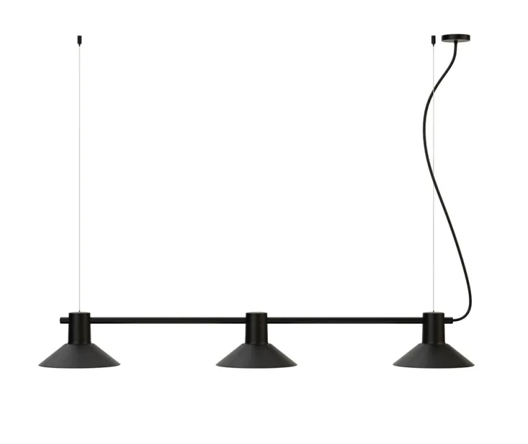 Compose rail pendant light small glass shade by zero