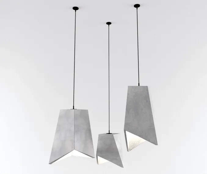 Concrete pendant light