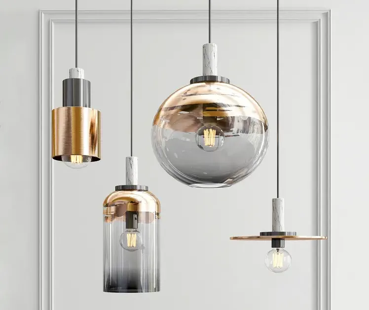 Decorative paint brushed pendant