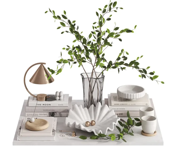 Decorative set with meridian lamp