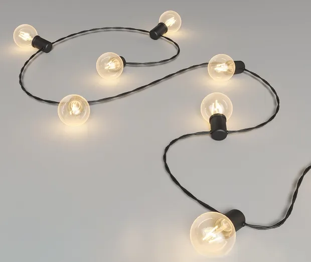 Editable garland lights set