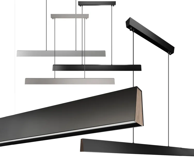 Flair led linear suspension light by blackjack