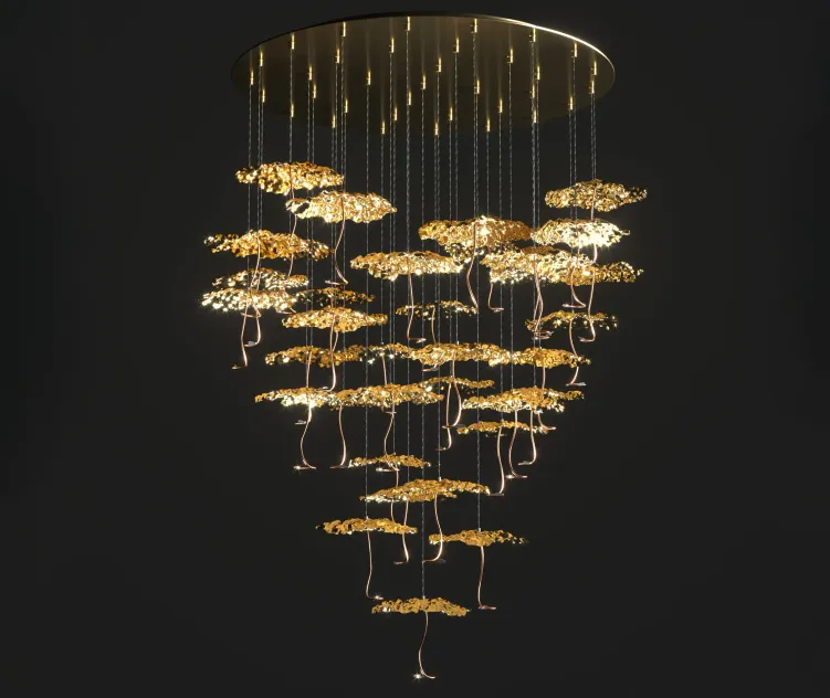 Gold moon chandelier catellani smith