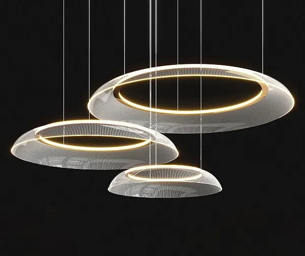 Graduated circle chandelier