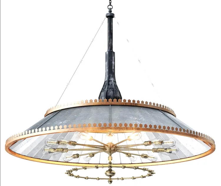 Grand wheeler mirrored lamp