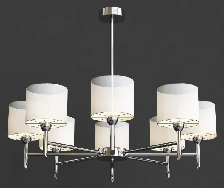 Hanging chandelier with shades delux