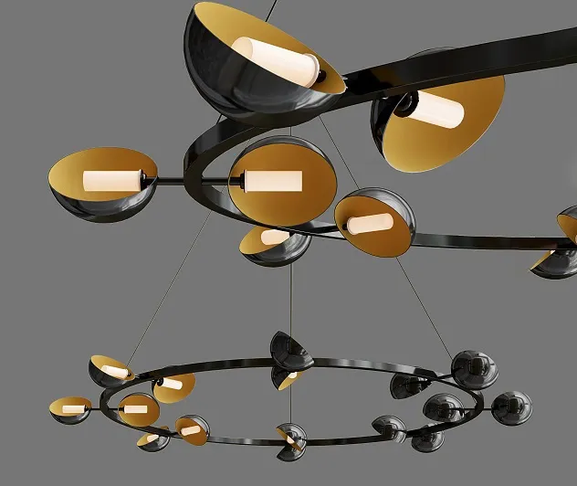 Jbs avion round light chandelier