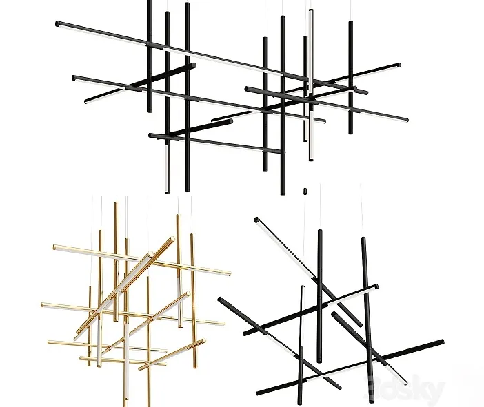 Labyrinth intersections chandelier