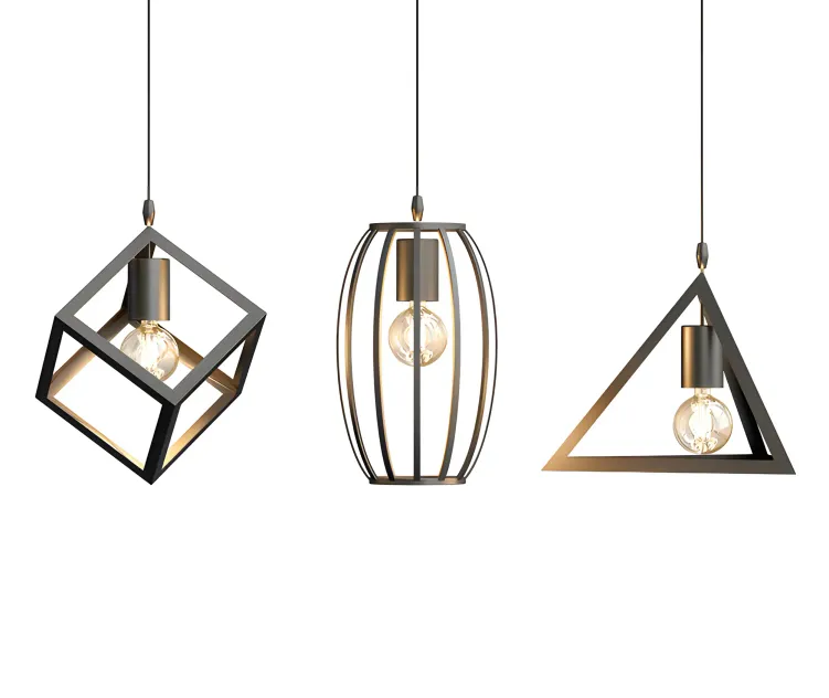 Lampe black retro pendant