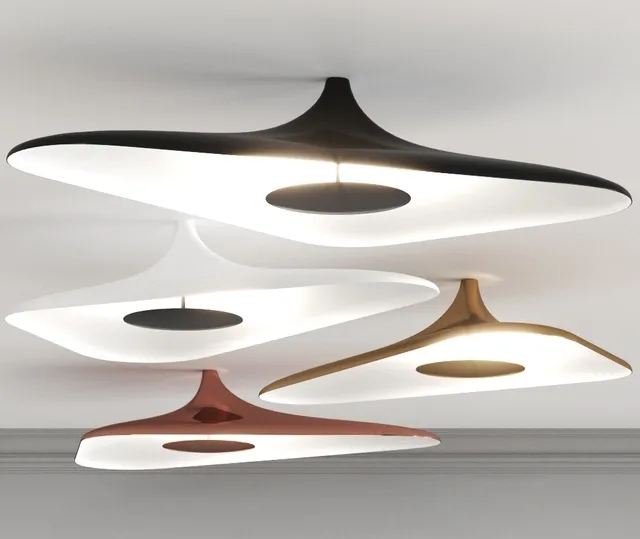 Luceplan soleil noir by studio odile decq ceiling light