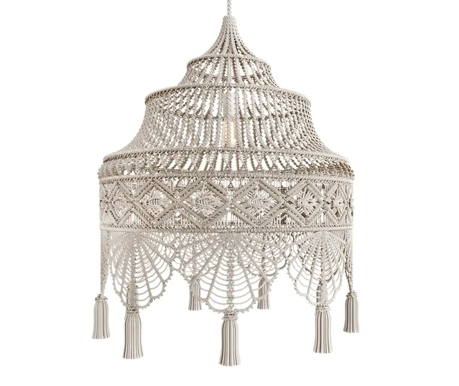 Macrame chandelier