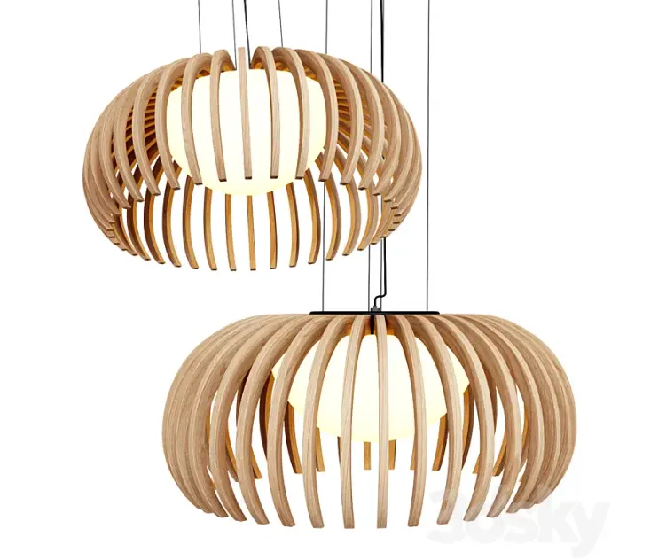 Makris bollicina wood lamps