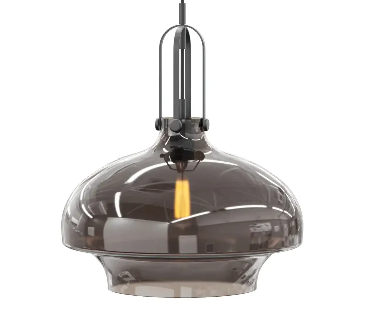Models brown glass hanging lamp