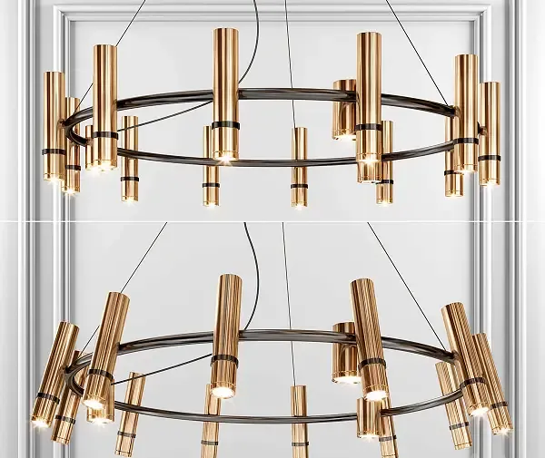 Modern metal chandelier