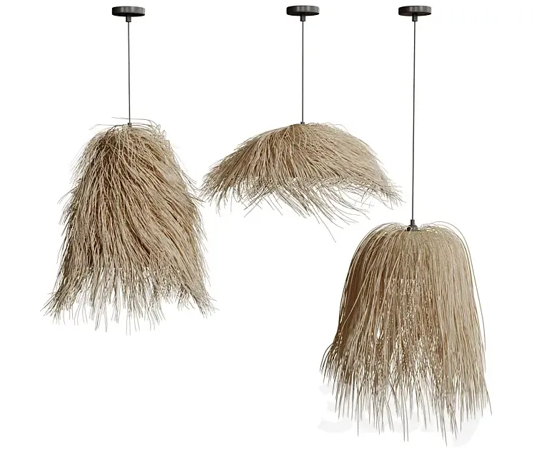 Moroccan wicker leaf pendant light