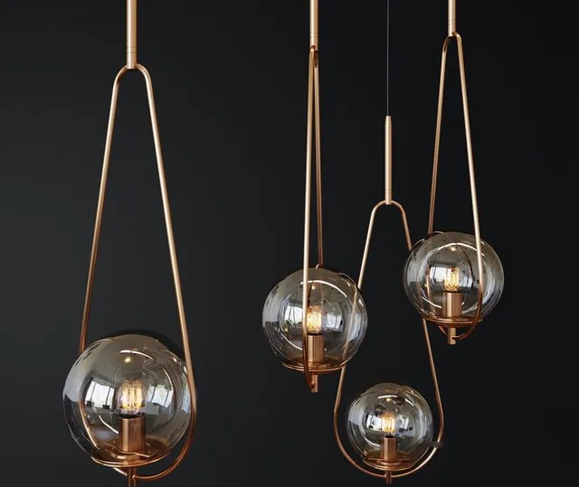 Pendant lamp loop brass