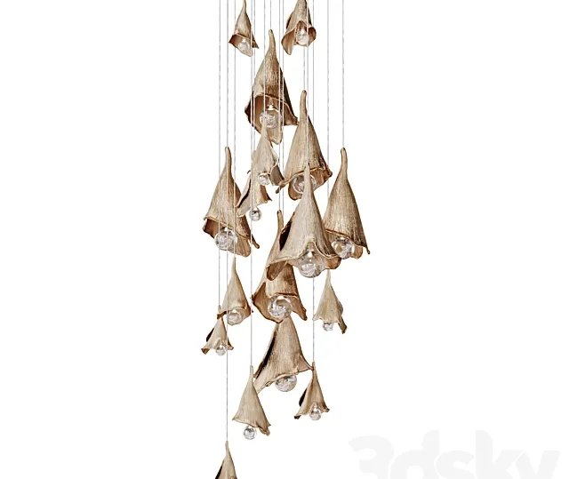 Pendant light in the form of flowers kolokolchiki