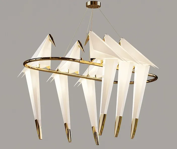 Perch light chandelier heads