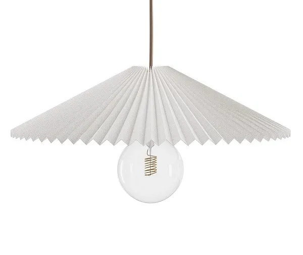 Pleated lamp shade