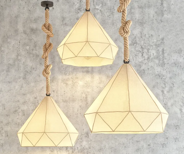 Poly rope chandelier