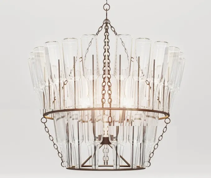 Potterybarn french bottle chandelier