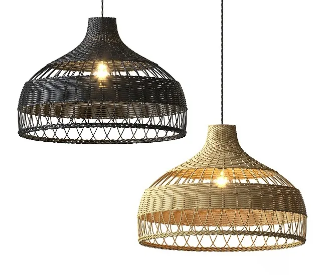 Rattan lighting
