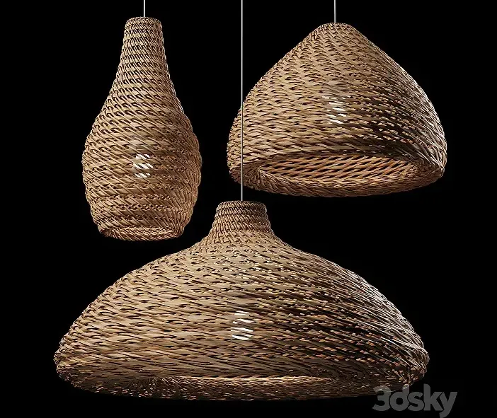 Rattan pendant light