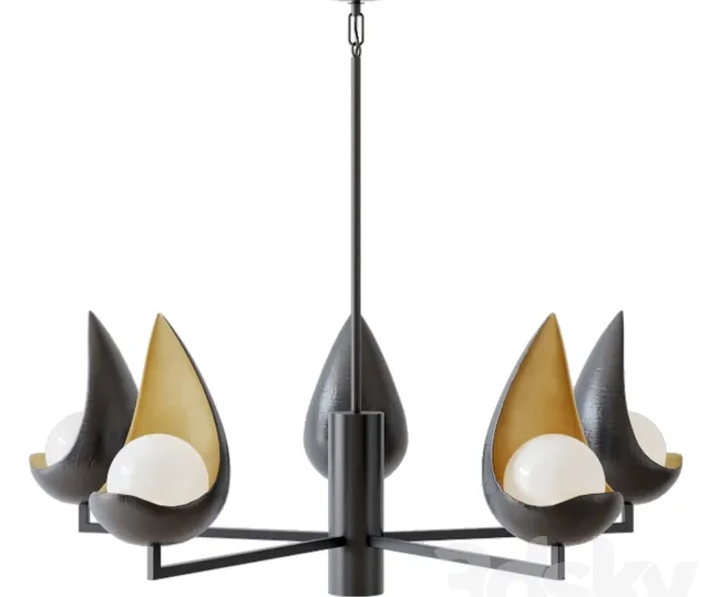 Ren light chandelier by mcdennon for fredrick ramond