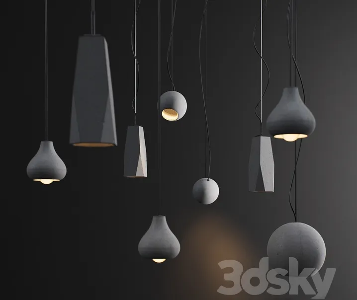 Set of fixtures garage factory