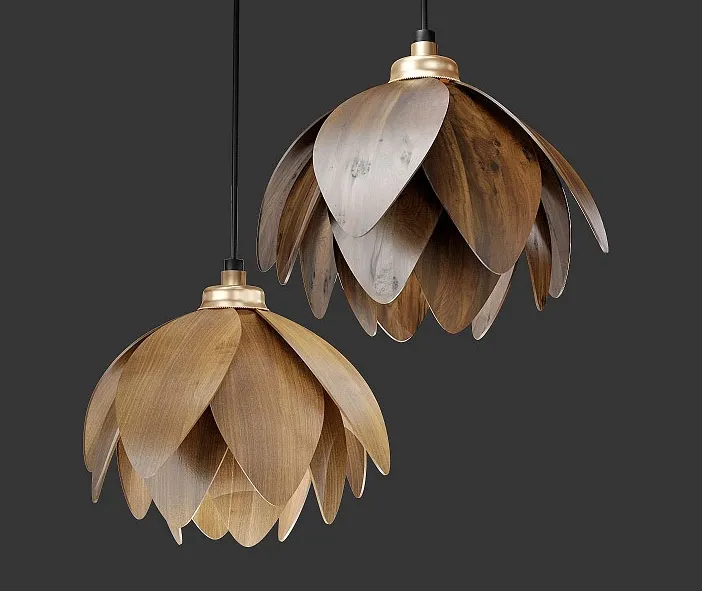 The lotus bud pendant light