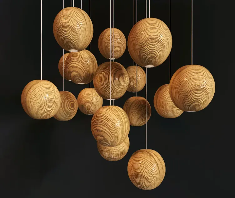 Tom dixon pendant wood light