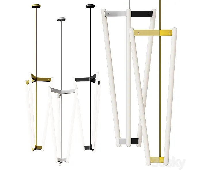 Tube chandelier lamp