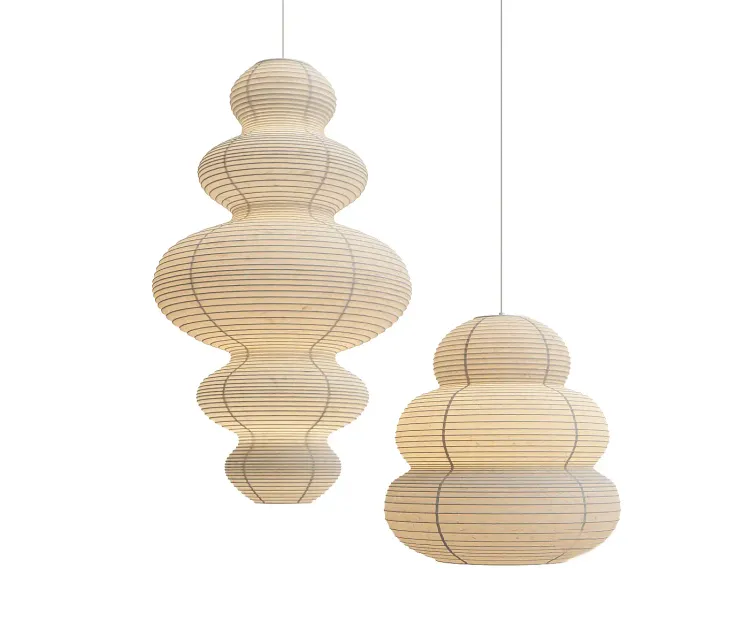 Wabi sabi paper ceiling lights