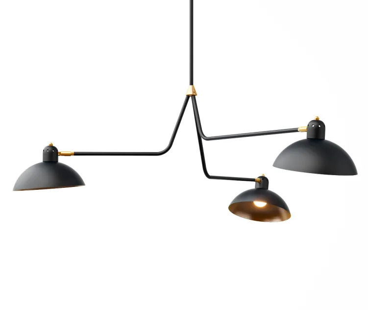 Waldorf suspension triple lights by lambert et fils
