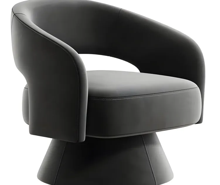 Aracelly upholstered swivel barrel chair